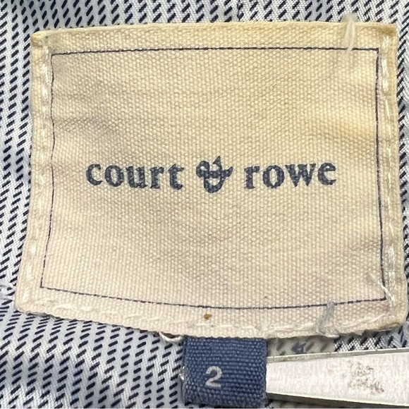 Court & Rowe Scatter Dot Blue Night Blazer Navy & White Polka Dot Jacket Sz 2 - Picture 14 of 16